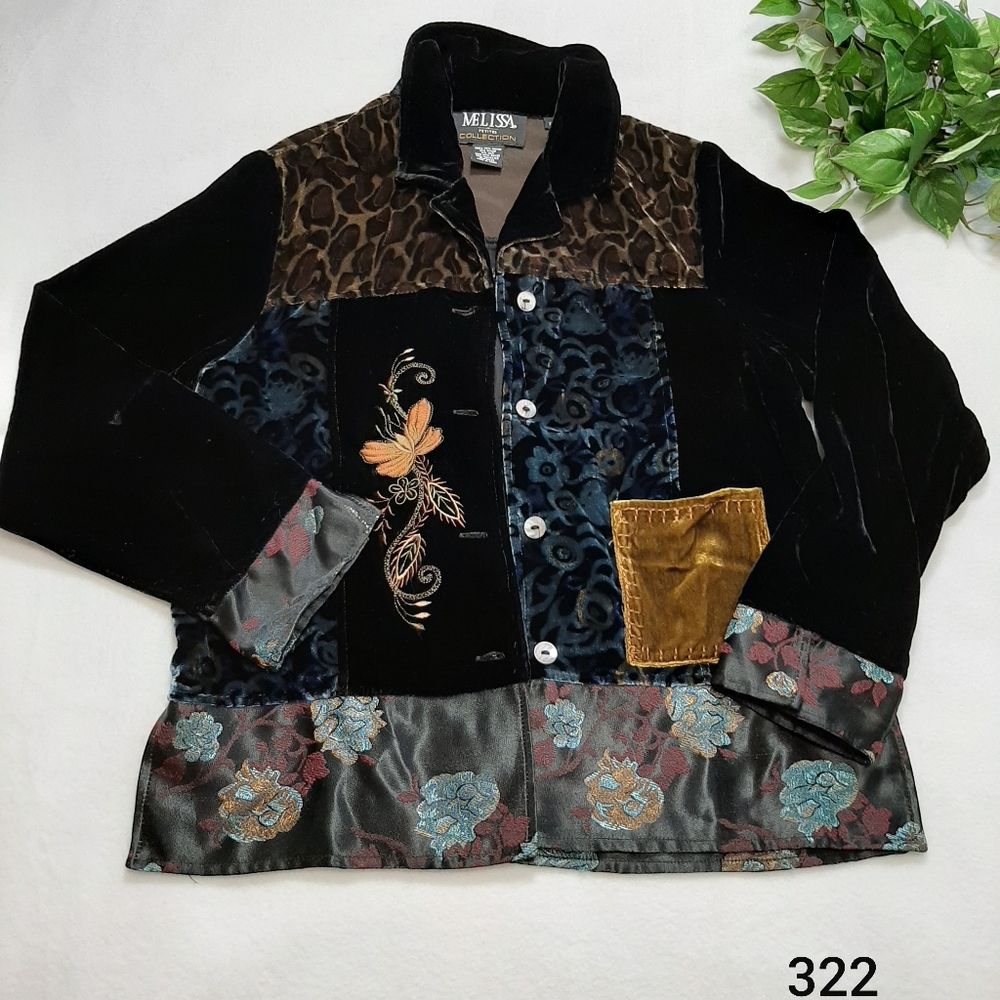 Melissa Collection Velvet‎ Color Block Top  XS - Picture 11 of 11